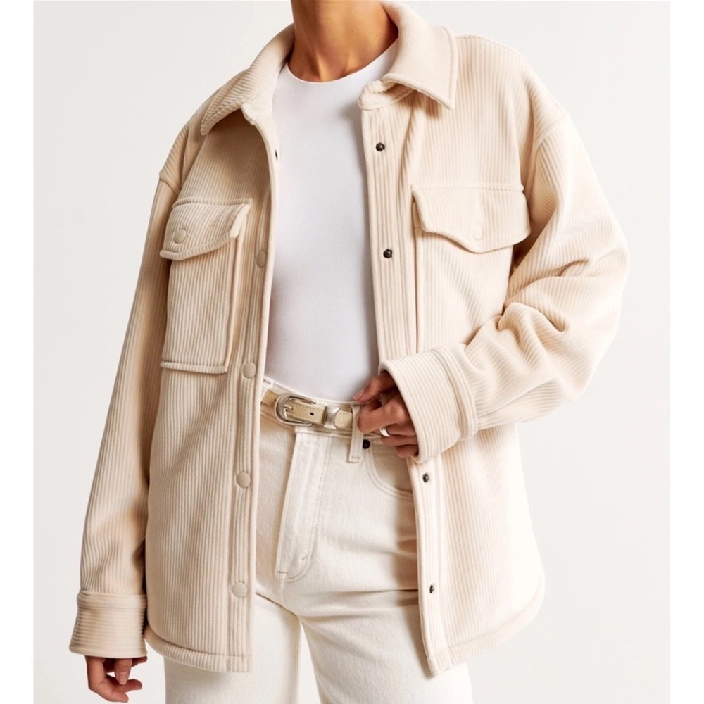 Abercrombie & Fitch fleece shacket M